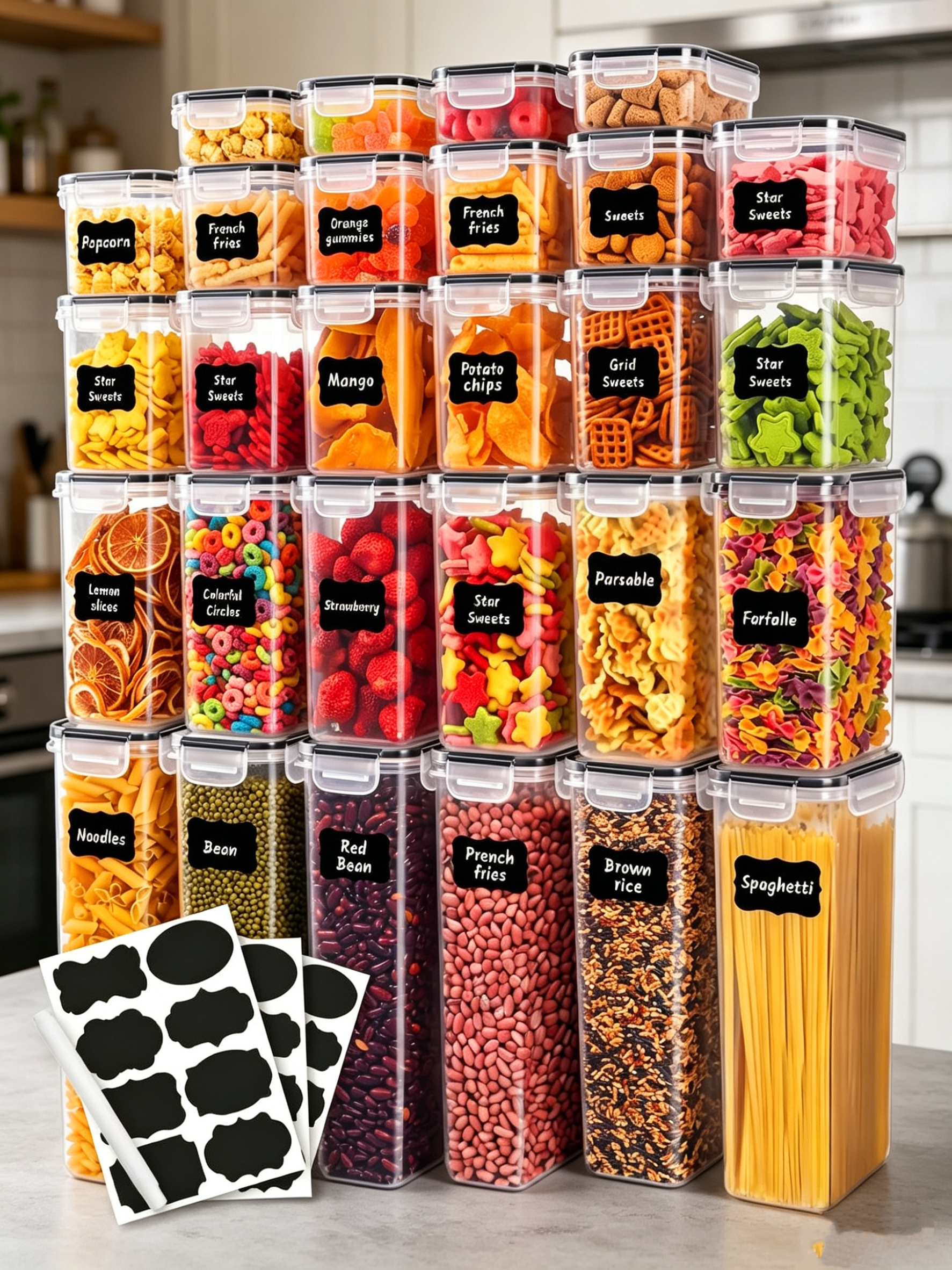Food Storage Lid - 36PCS-Closed food storage containers with LIDS,