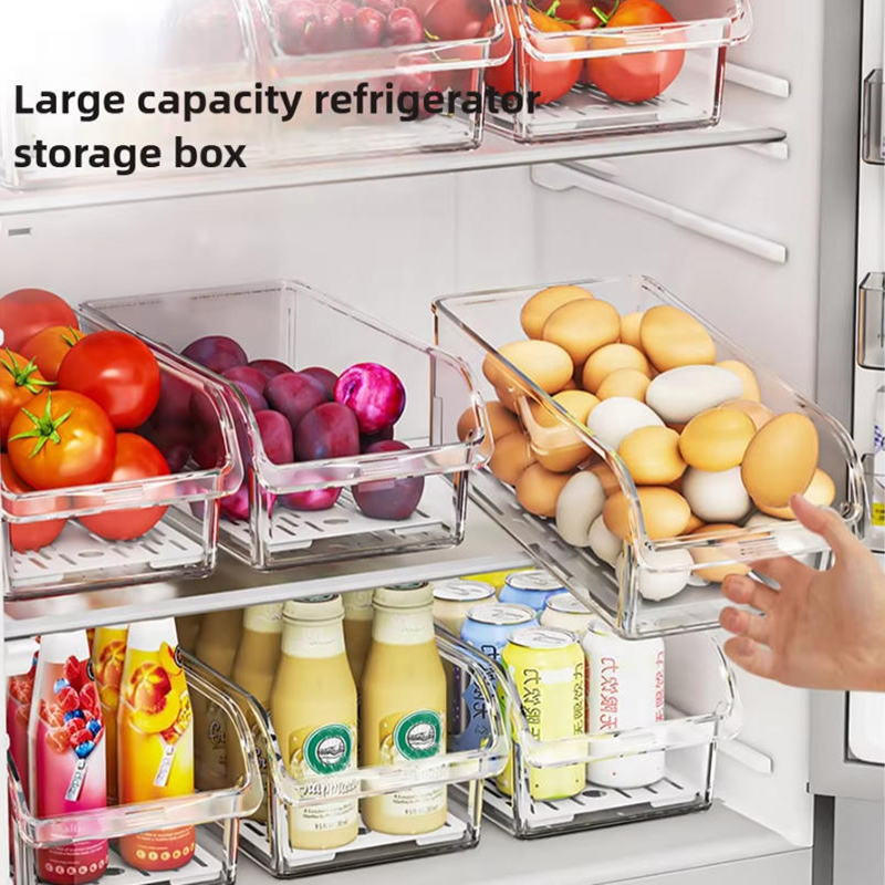 Food Storage Eggs - Clear Plastic Drawer Refrigerator Storage Organizer