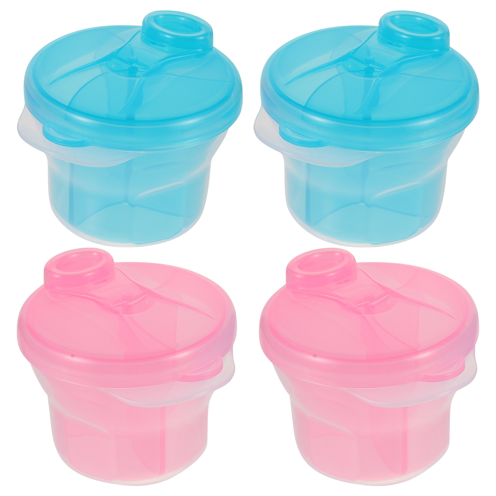 Food Storage Dispenser - 4Pcs Portable Milk Powder Box Rotating