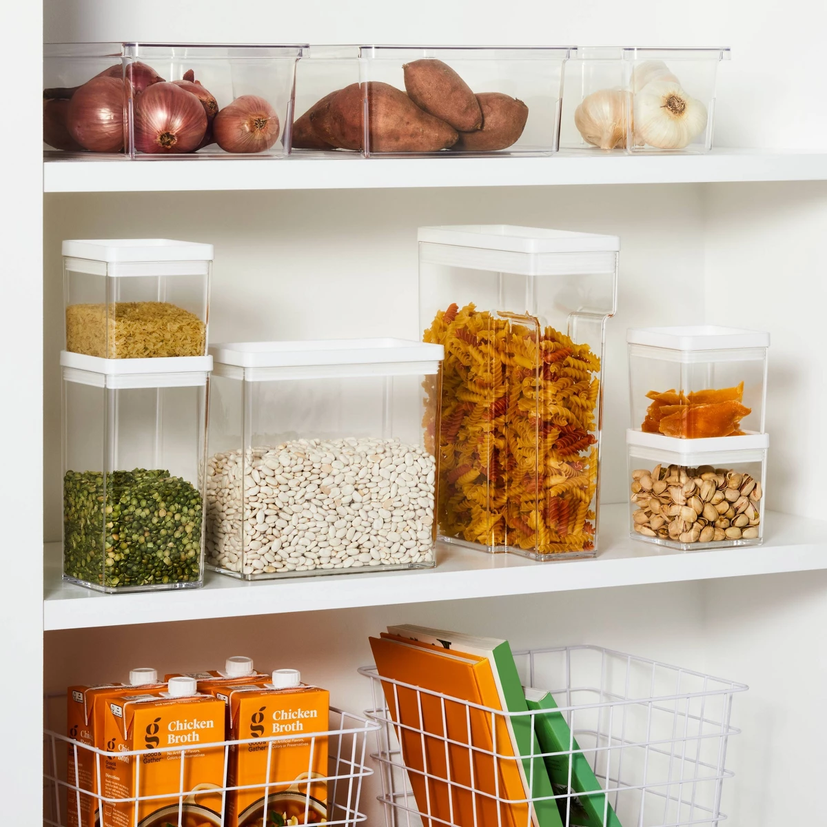 Food Storage Square Containers - 2.75c Short Square Plastic Food Storage
