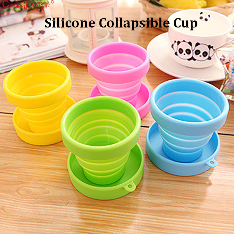 Silicone Stretch Lid - 4PCS/LOT Silicone Folding Cup Food grade