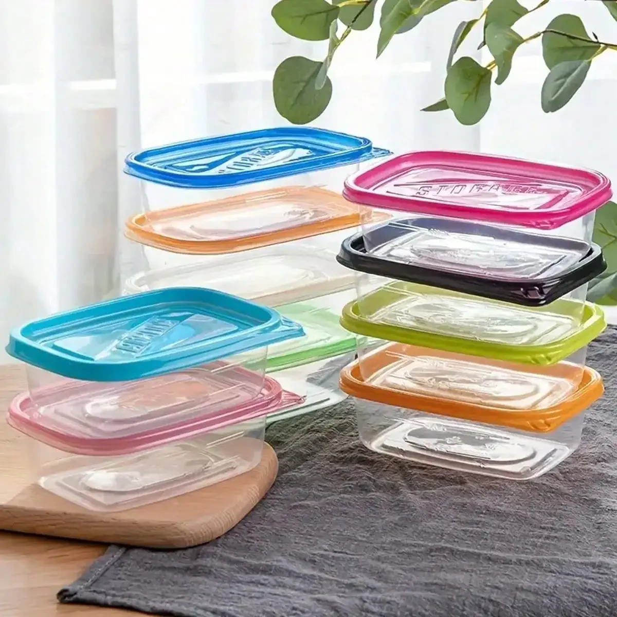 Food Storage Eco Friendly - 10pcs Transparent Rectangular Food Storage Sealed