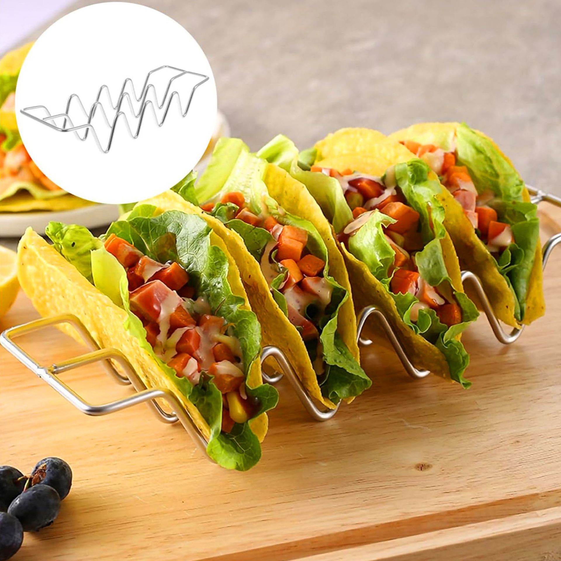 Food Storage Types - Taco Holder Roll Food Rack Holds