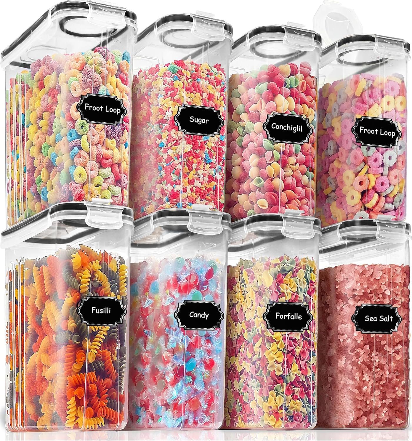 Food Storage Set Glass - 8-Piece Airtight Food Storage Containers Set