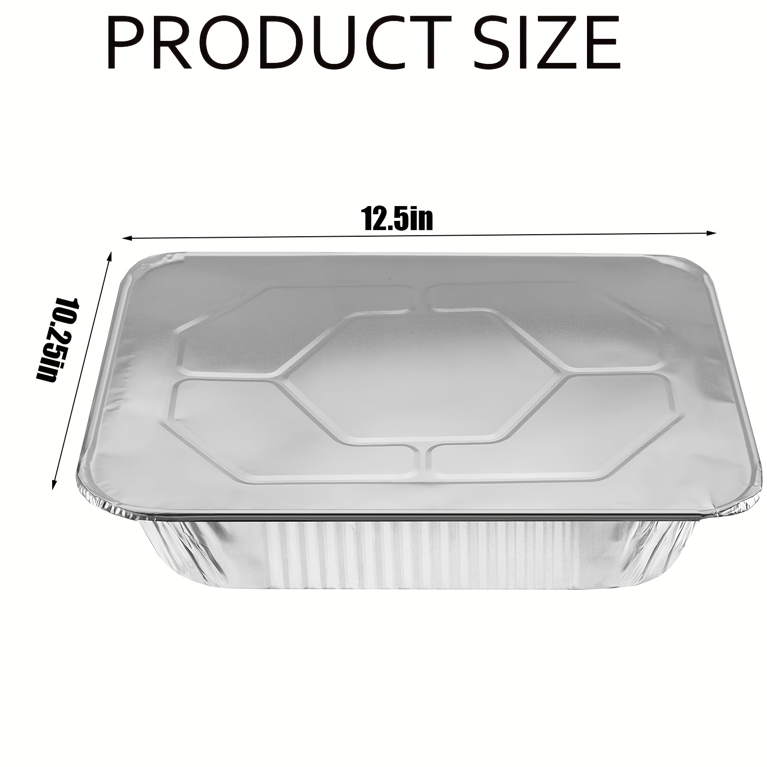 Food Storage Eco Friendly - 25Pack 12.5x10.25inch Disposable Aluminum Pans with