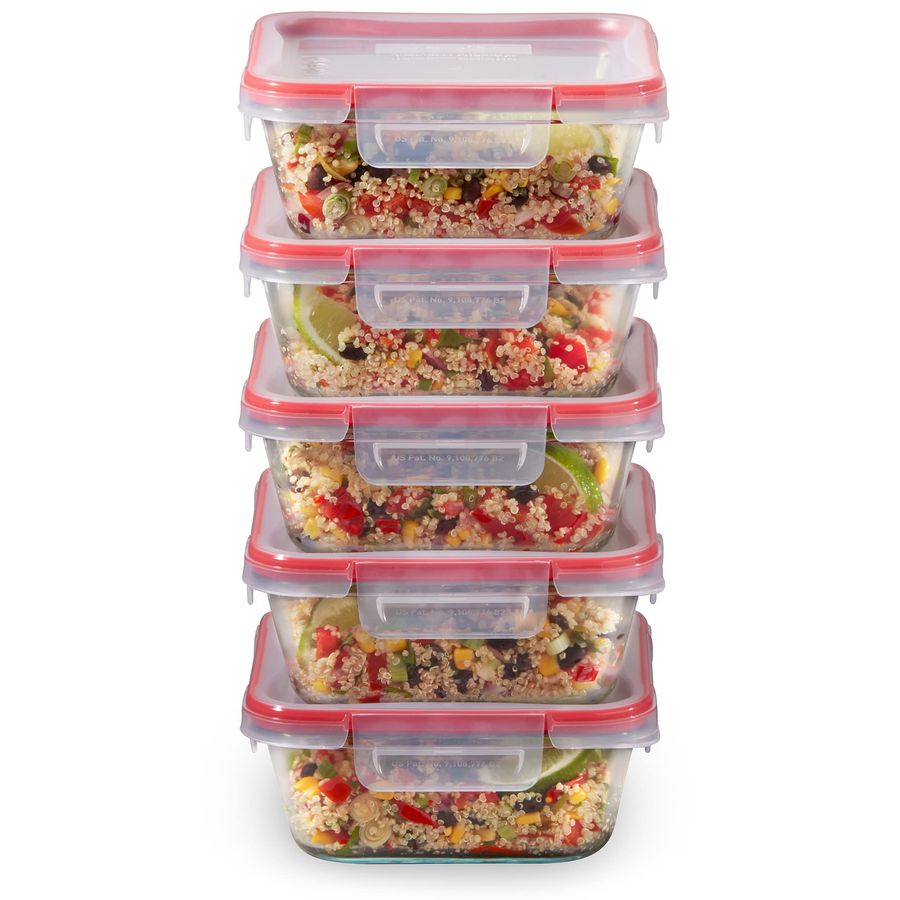 Food Storage Set Glass - Freshlock 5Pack, 4 Cup Glass Food
