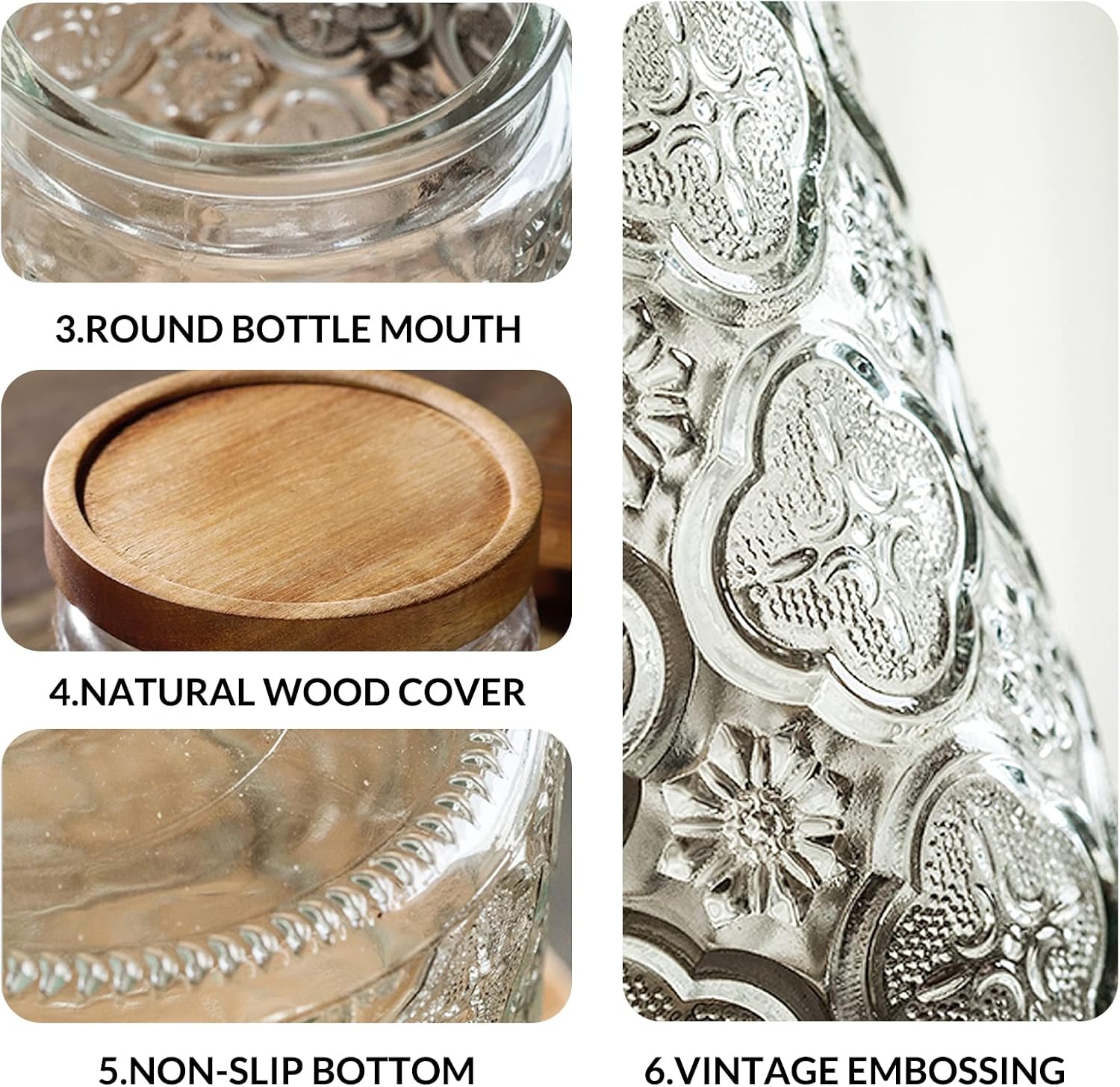 35oz/1000ml Glass Storage Jars - Food Storage Glass Containers reseña y precio