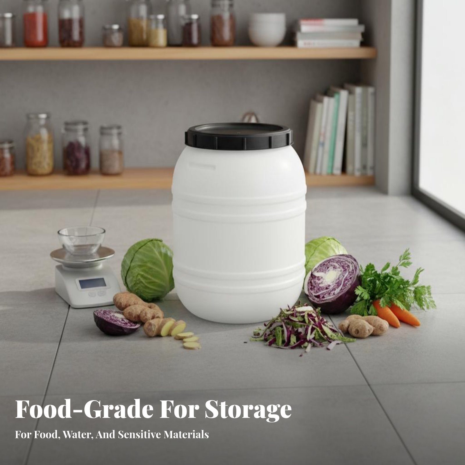 Food Grade Plastic Barrel Airt - Food Storage Lid reseña y precio