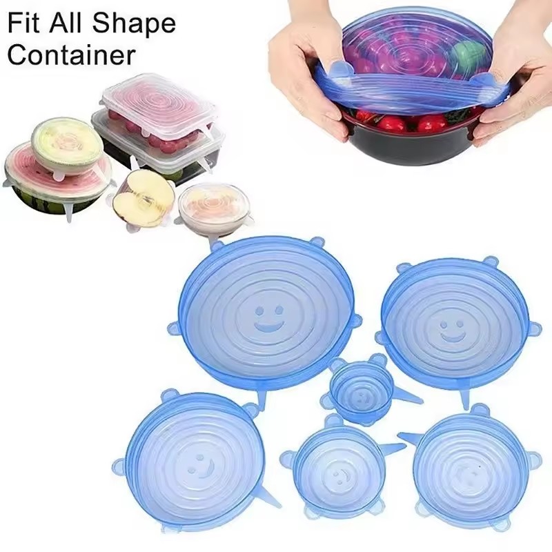 6pcs Reusable Silicone Fresh-K - Silicone Stretch Lid reseña y precio
