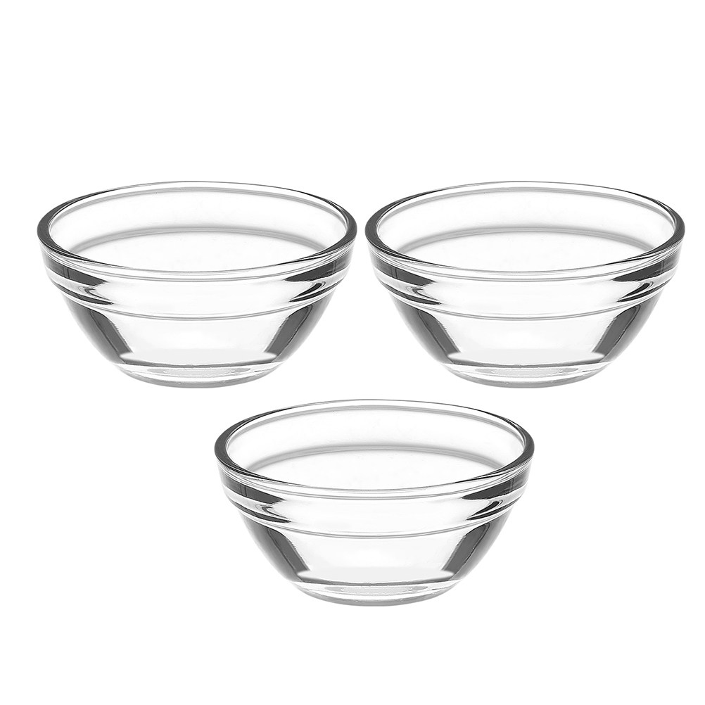 3Pcs Small Glass Bowls Set Cle - Food Storage Set Glass reseña y precio