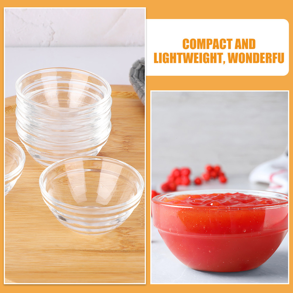 3Pcs Small Glass Bowls Set Cle - Food Storage Set Glass reseña y precio