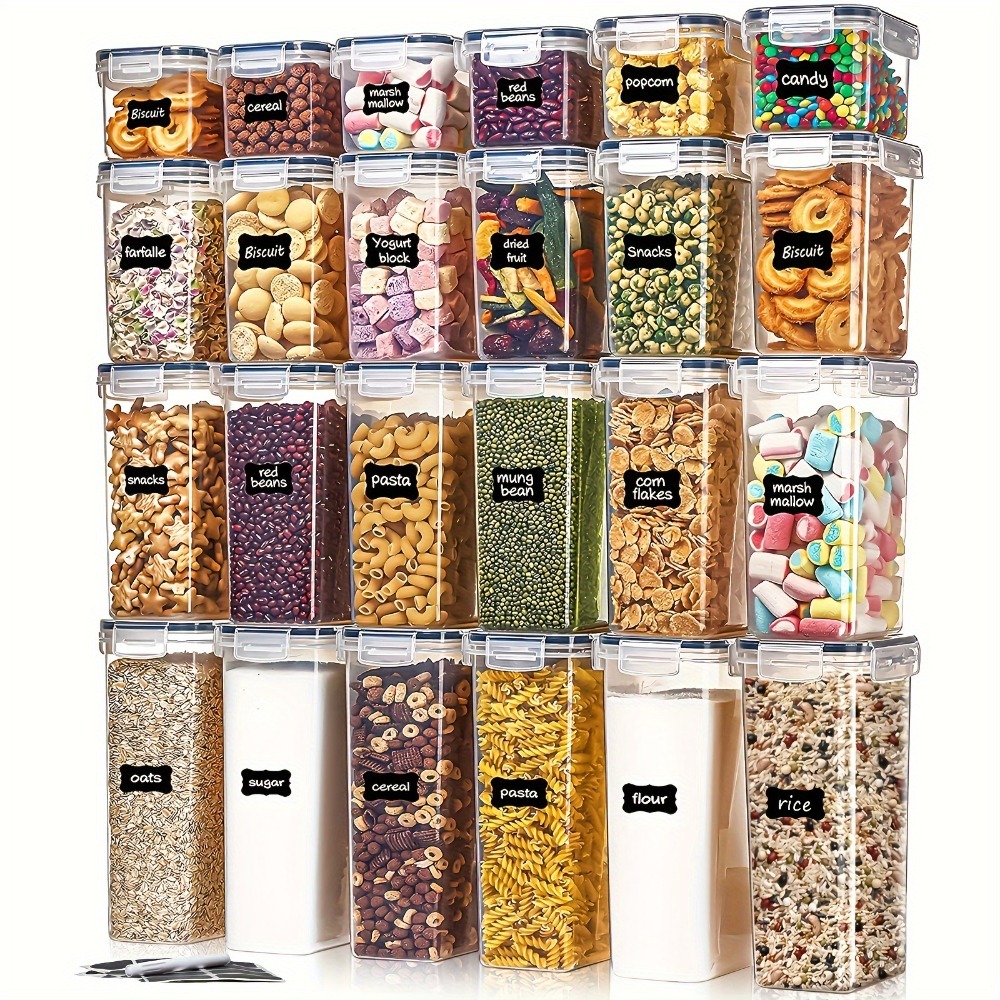 24Pcs Food Storage Containers  - Food Storage Cabinet For Kitchen reseña y precio