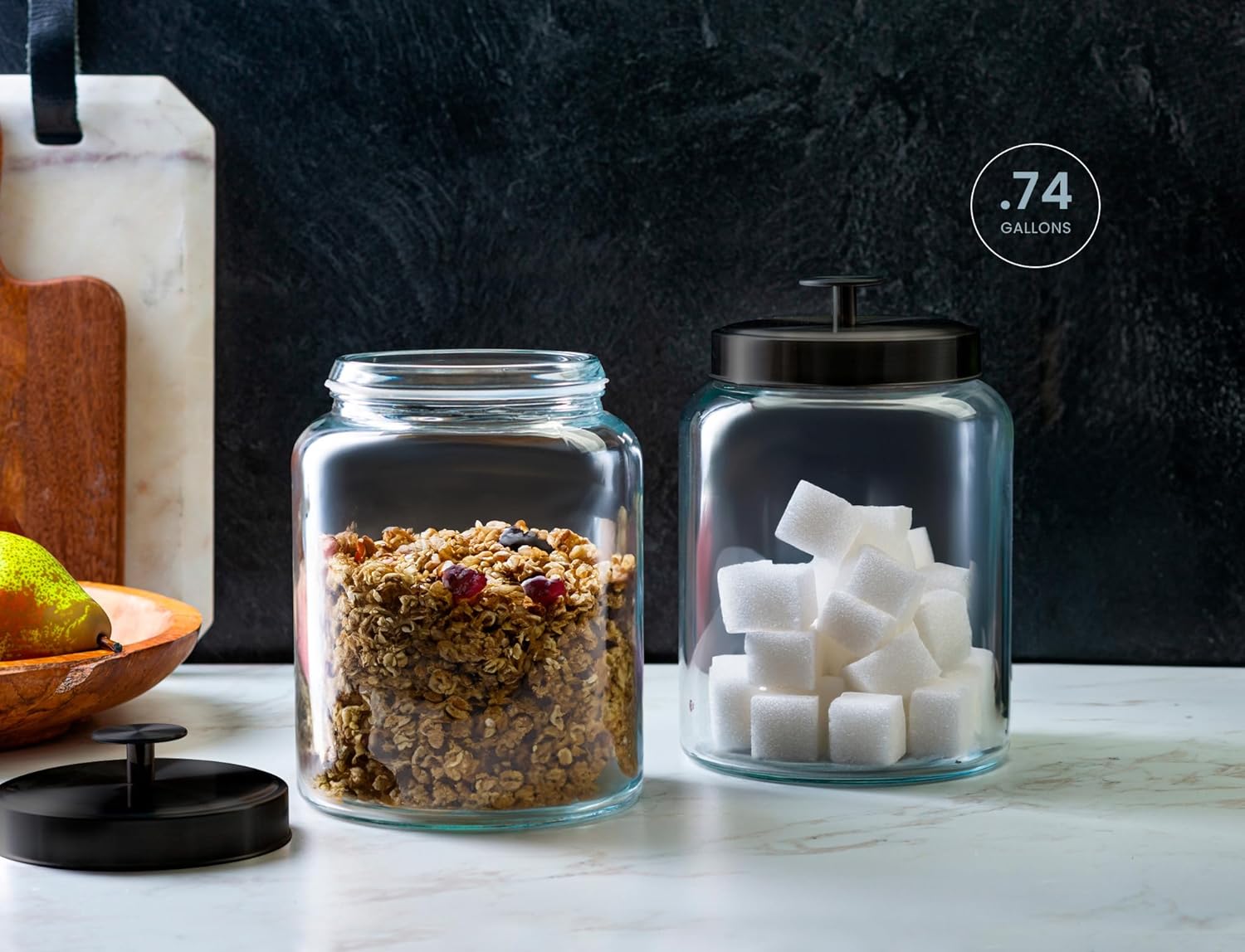 Glass Kitchen Canister Set, Fo - Food Storage Set Glass reseña y precio