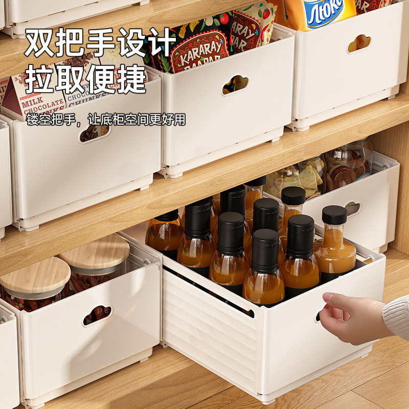 New Retractable Drawer Organiz - Food Storage Cabinet For Kitchen reseña y precio