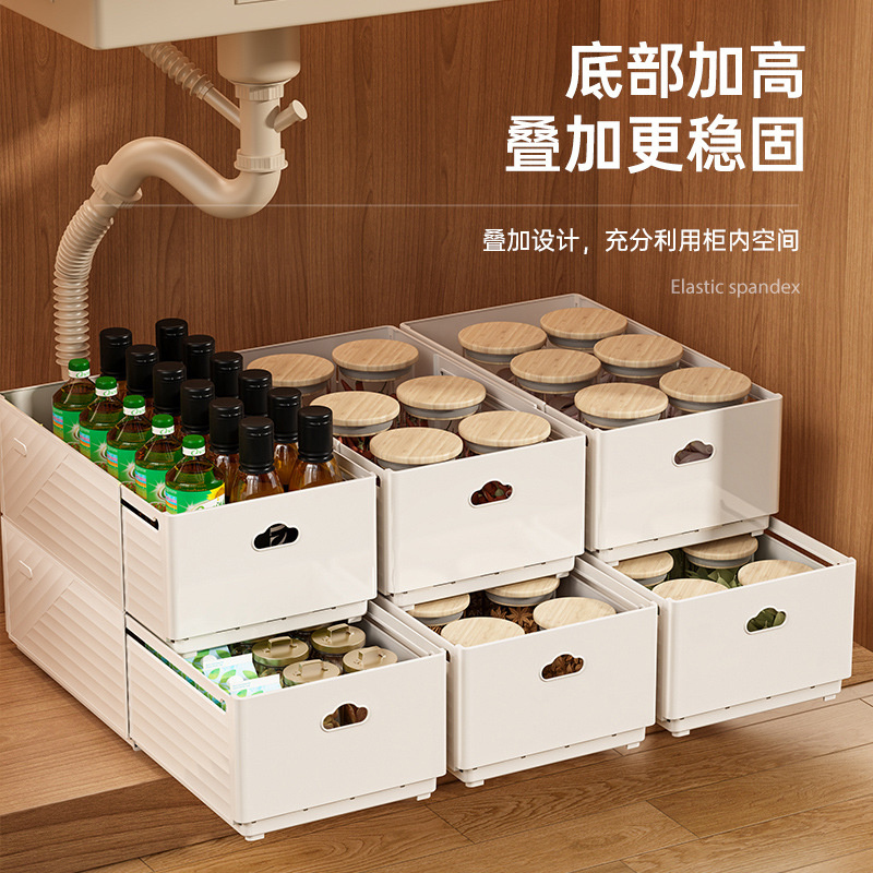 New Retractable Drawer Organiz - Food Storage Cabinet For Kitchen reseña y precio