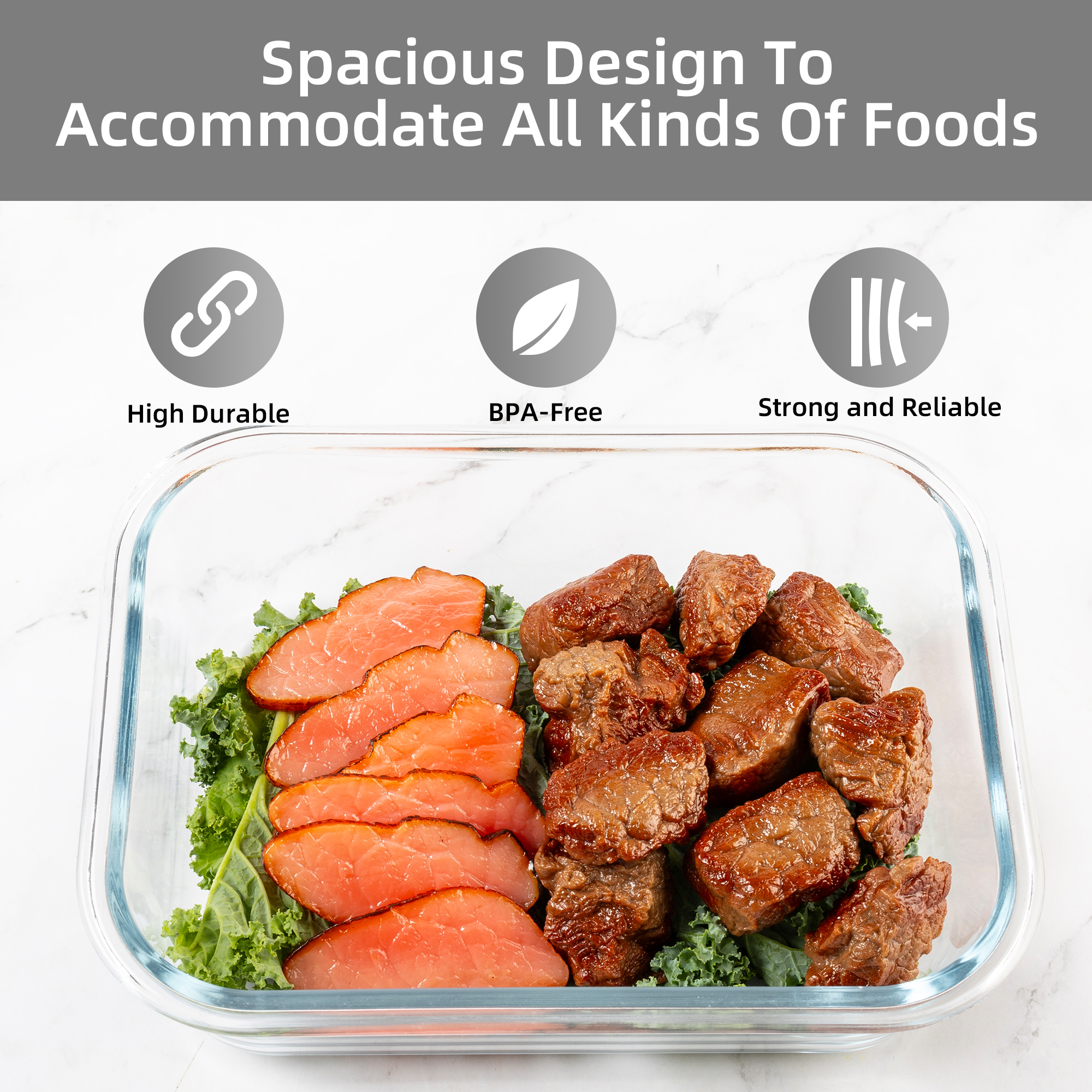 16-Piece Glass Food Storage Co - Food Storage Set Glass reseña y precio