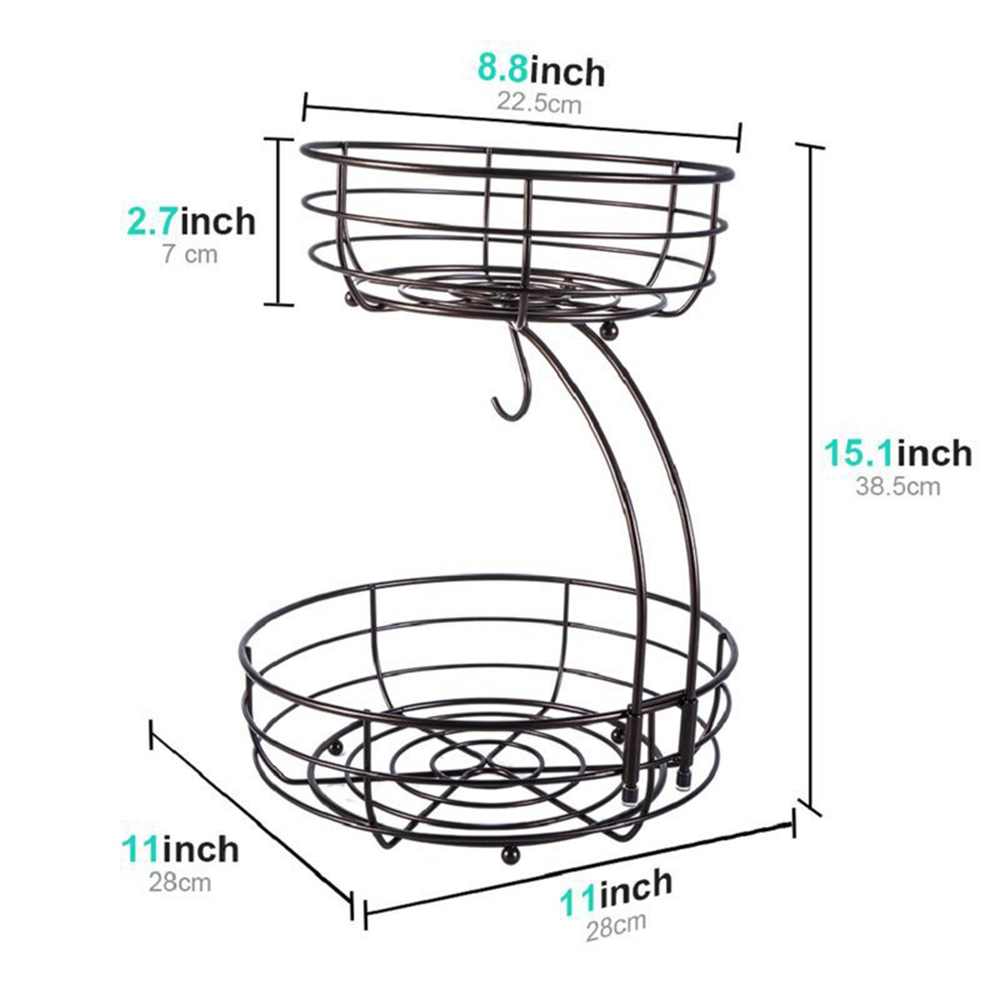 LMETJMA 2-Tier Countertop Frui - Food Storage Types reseña y precio