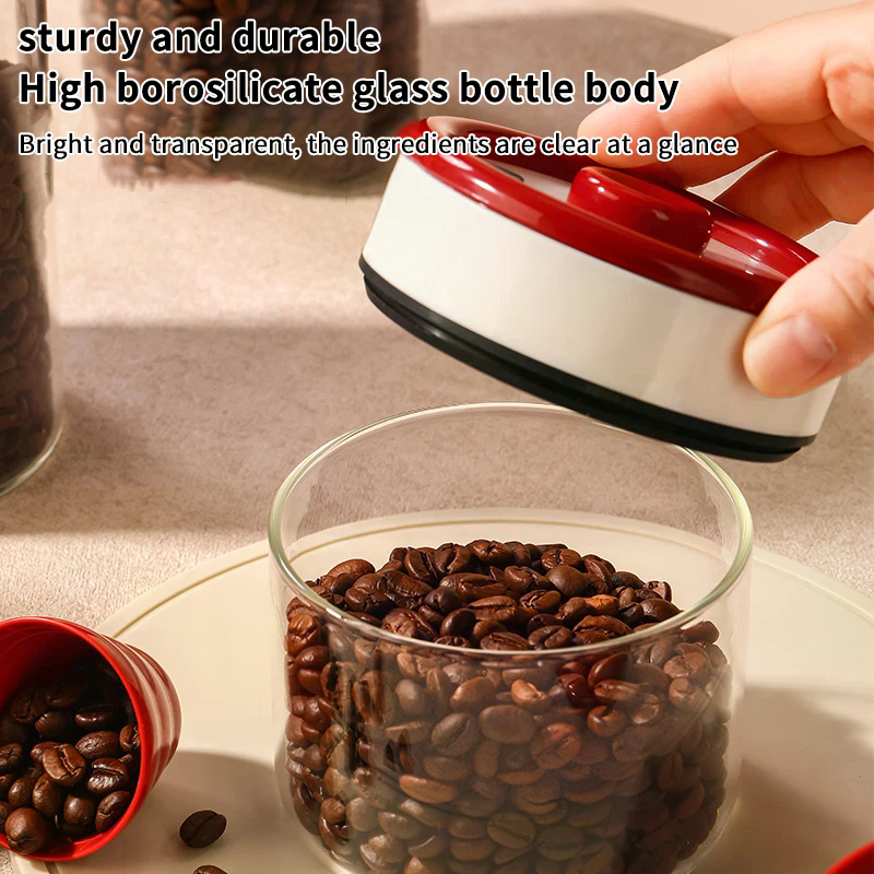 Coffee Beans Vacuum Sealed Tan - Food Storage Glass Containers reseña y precio