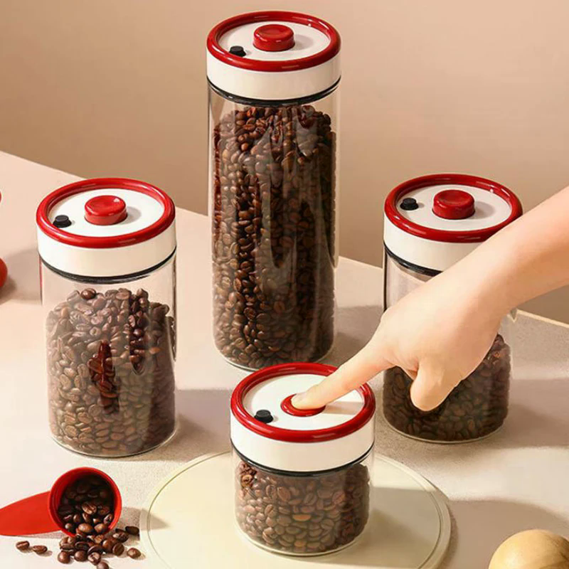 Coffee Beans Vacuum Sealed Tan - Food Storage Glass Containers reseña y precio