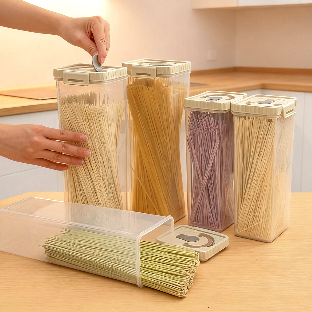 Noodles Sealed Storage Box Wit - Food Storage Square Containers reseña y precio