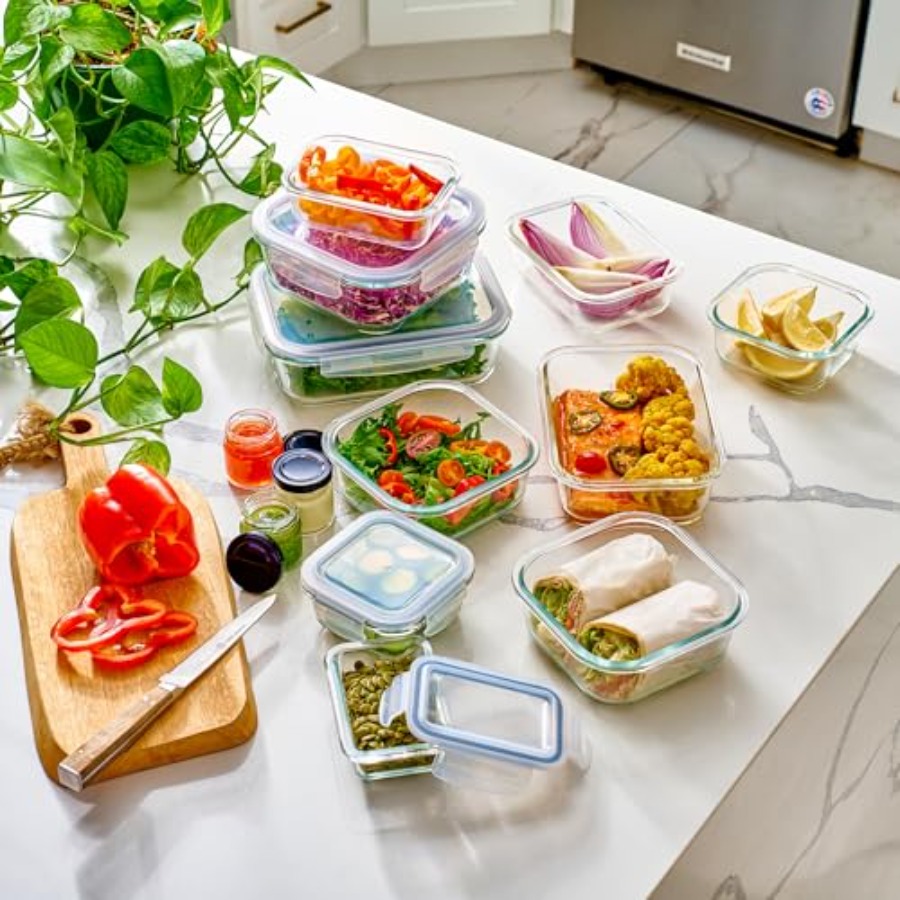 40pc Set Glass Food Storage Co - Food Storage Set Glass reseña y precio