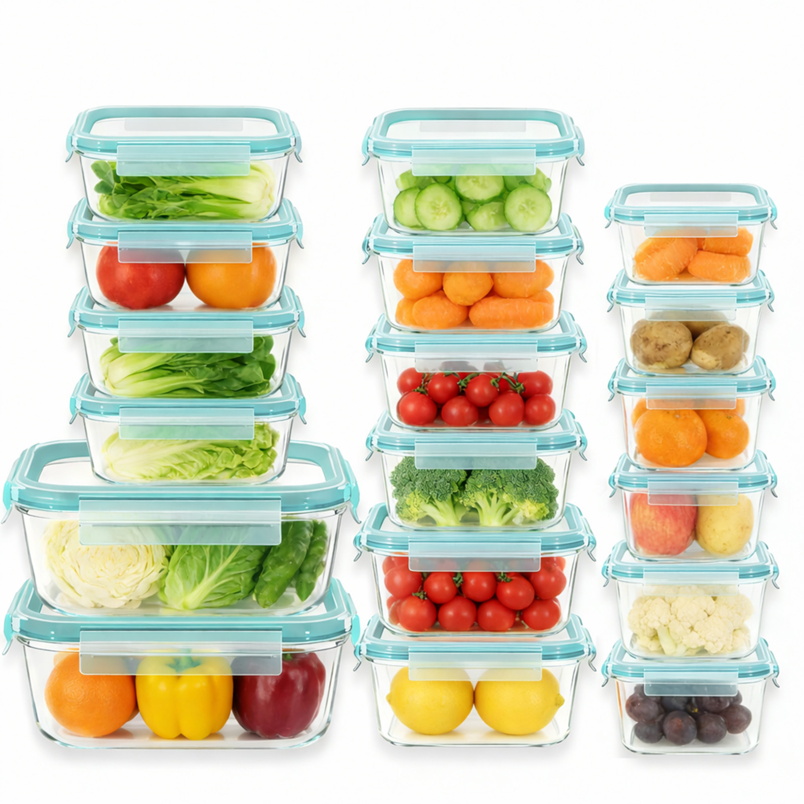 18Pcs Glass Food Storage Conta - Glass Food Storage Xl reseña y precio