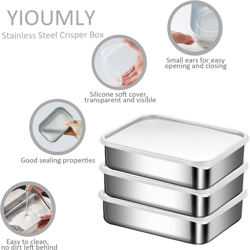 Stainless Steel Containers for - Food Storage Lid reseña y precio