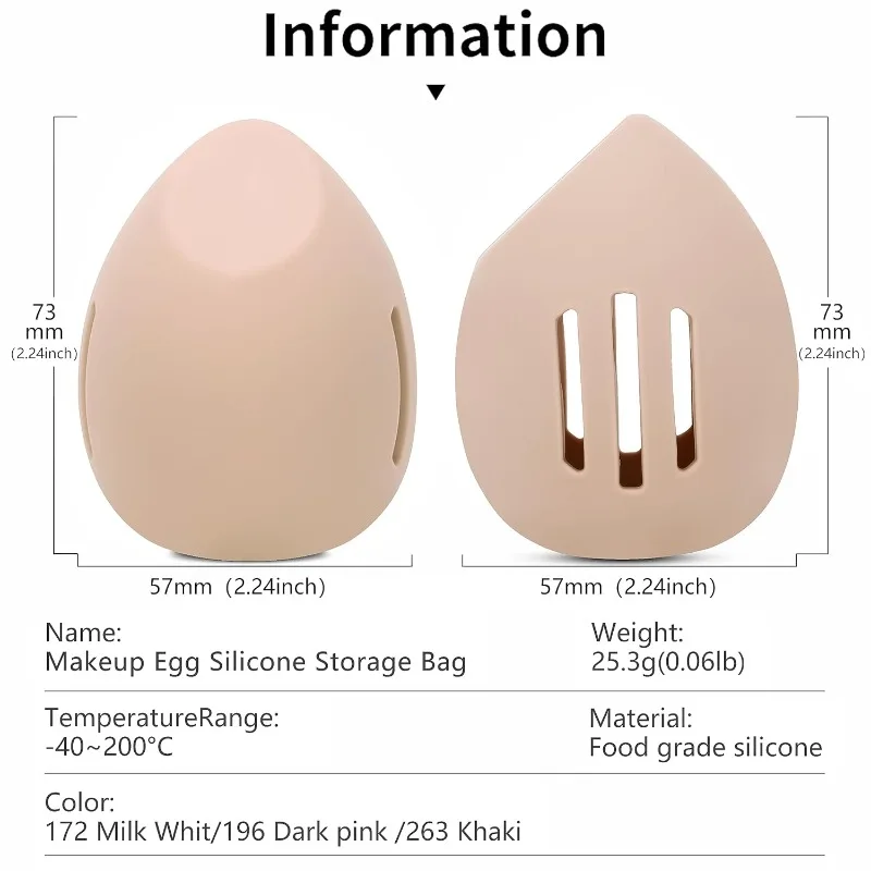 Silicone Beauty Egg Breathable - Food Storage Eggs reseña y precio