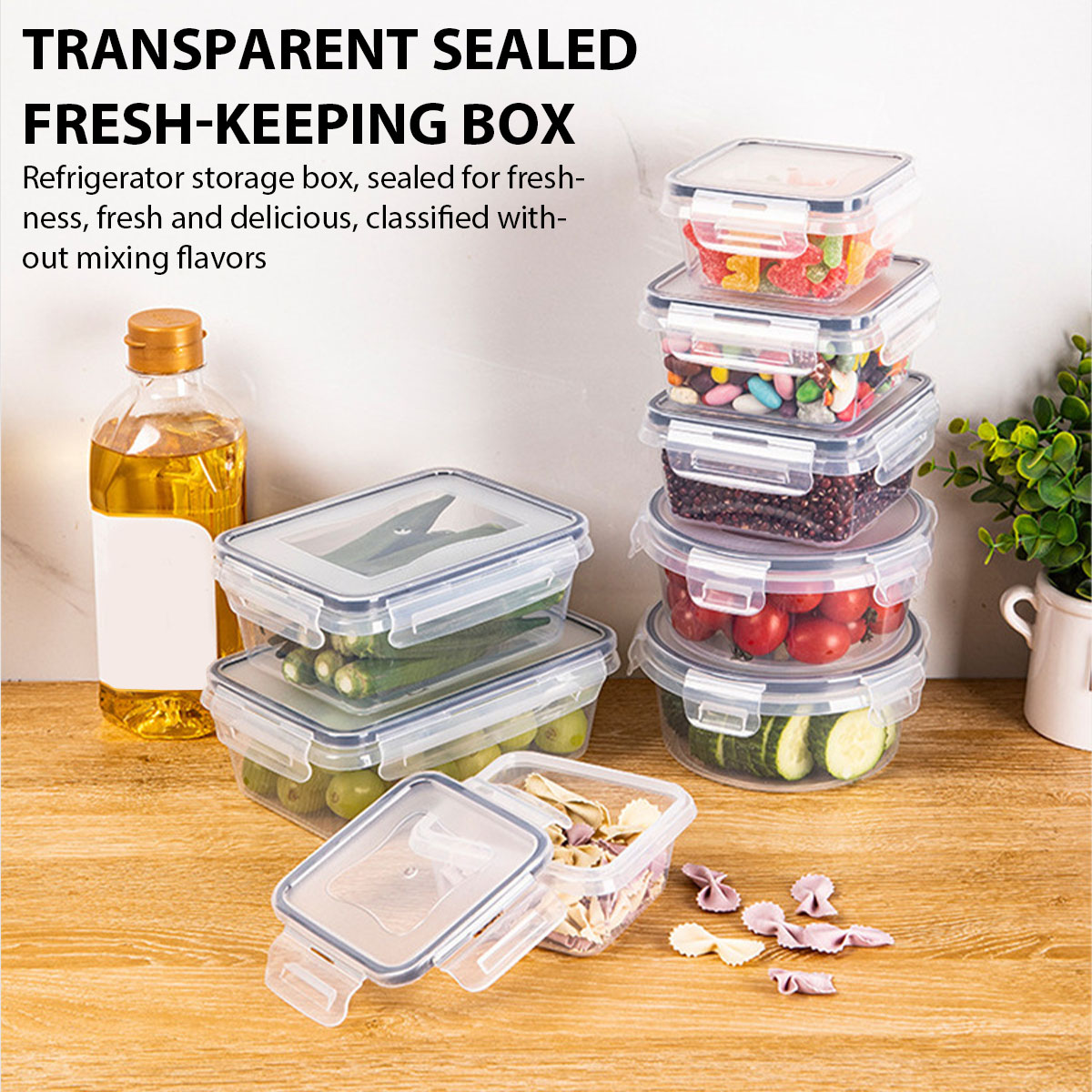 24Pcs/set Food Storage Box Set - Food Storage Square Containers reseña y precio