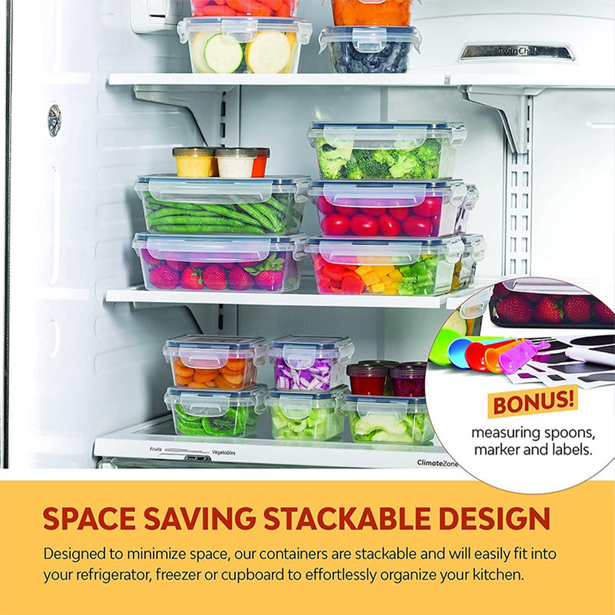 24Pcs/set Food Storage Box Set - Food Storage Square Containers reseña y precio