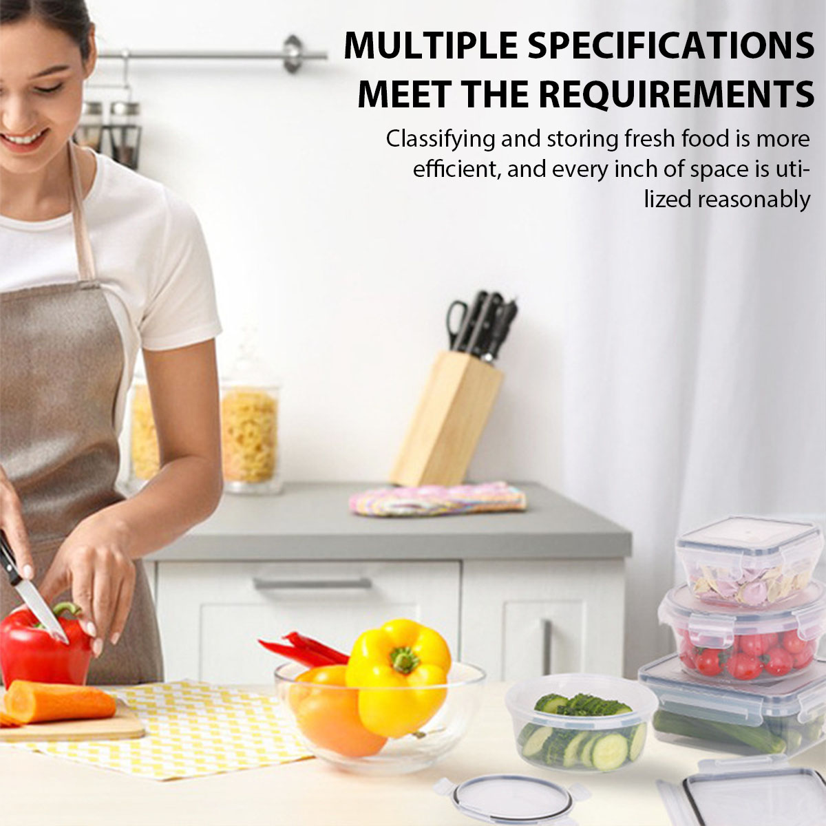 24Pcs/set Food Storage Box Set - Food Storage Square Containers reseña y precio