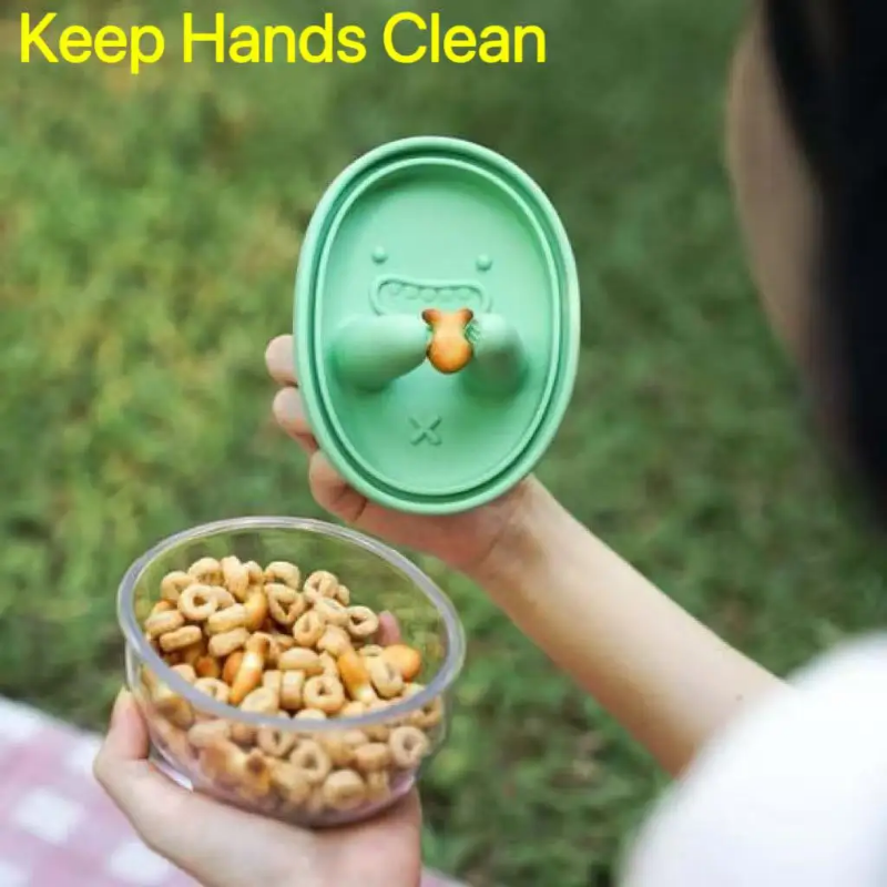 Hands-free snack box, no crumb - Food Storage Eco Friendly reseña y precio
