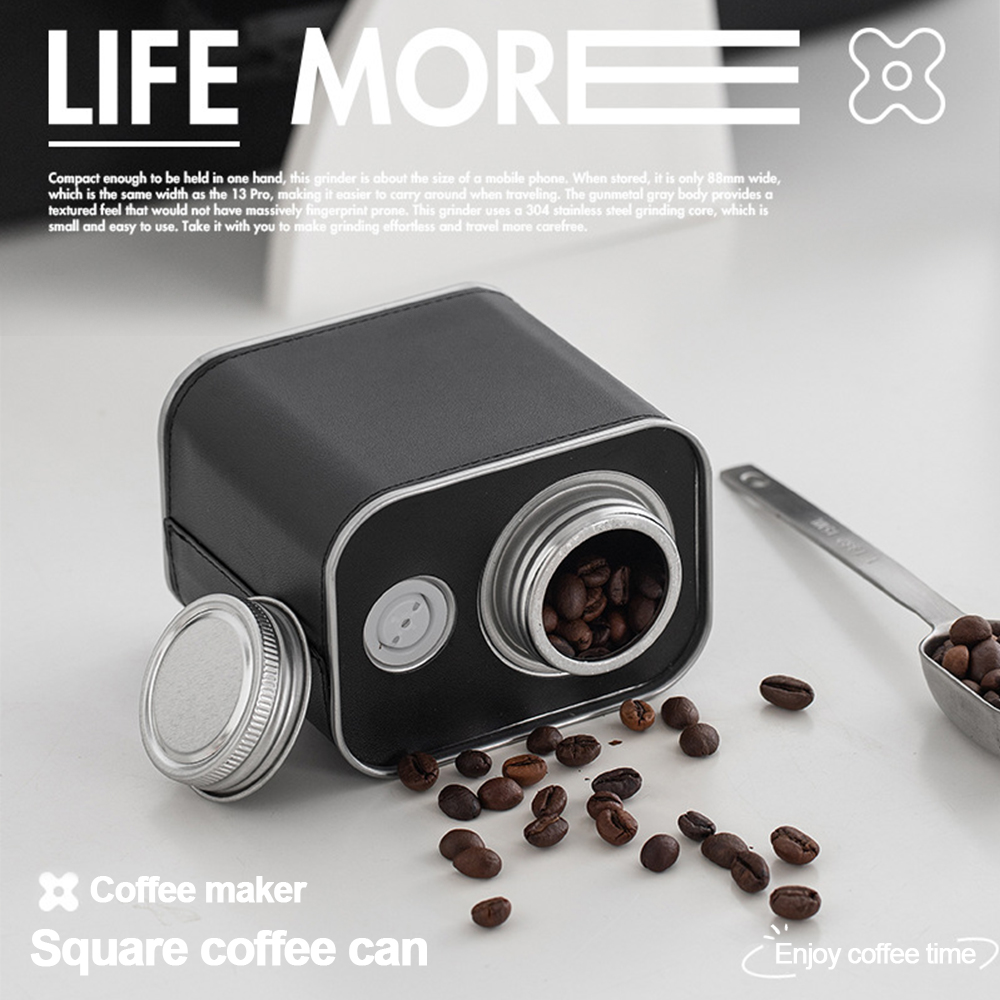Coffee Bean Airtight Cans Outd - Food Storage Square Containers reseña y precio
