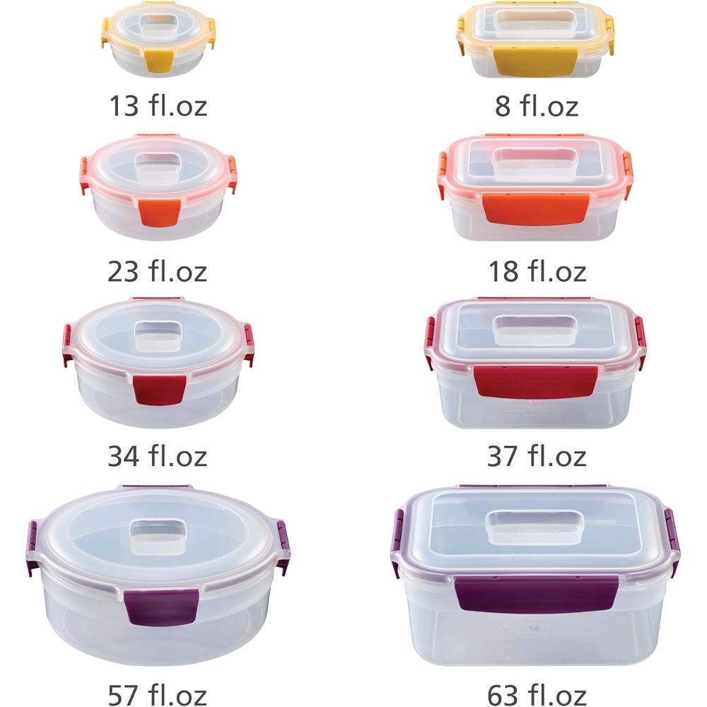 16-piece Plastic BPA Free Food - Food Storage Lid reseña y precio