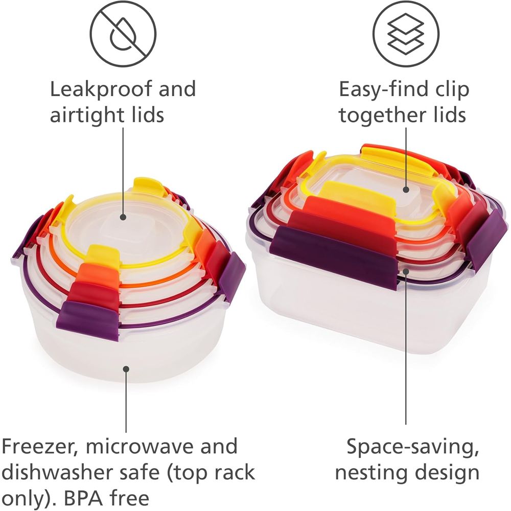 16-piece Plastic BPA Free Food - Food Storage Lid reseña y precio