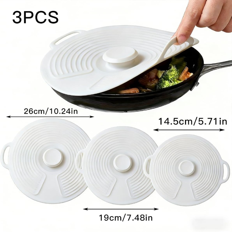 3Pcs Silicone Universal Lid fo - Silicone Stretch Lid reseña y precio