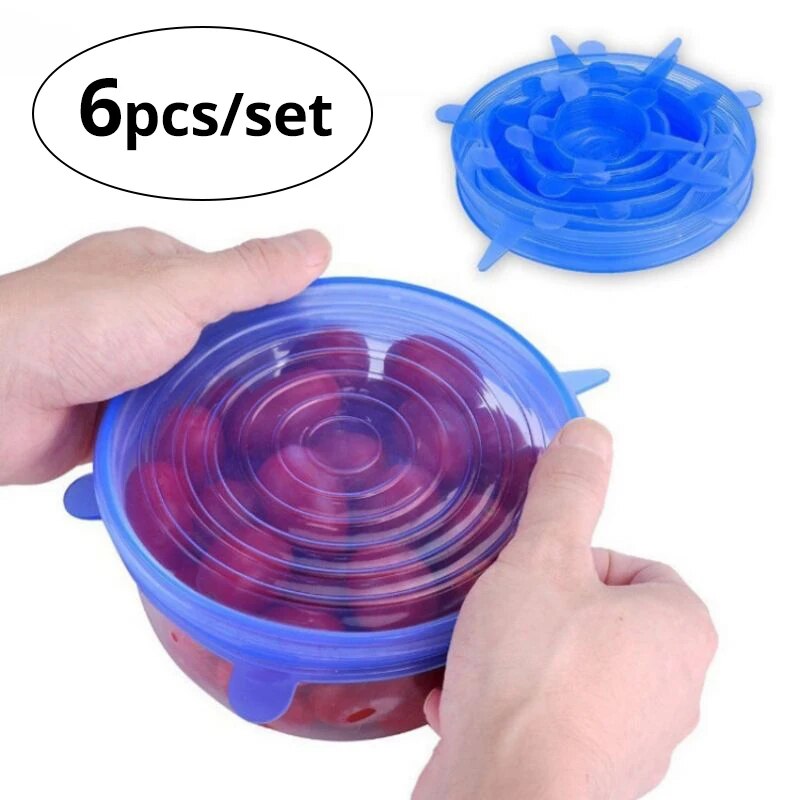6pcs Reusable Silicone Stretch - Silicone Stretch Lid reseña y precio