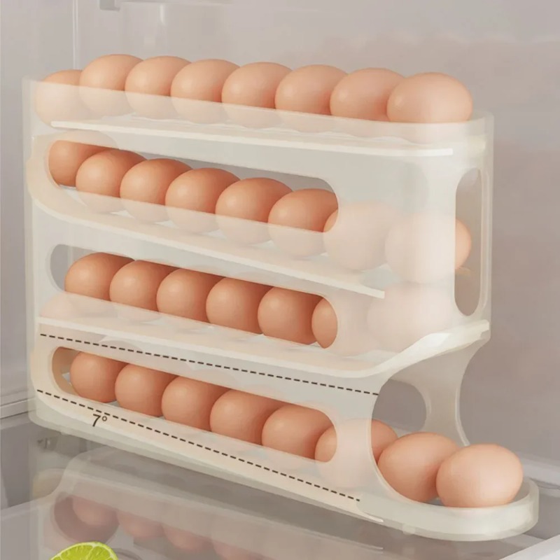 4 Layers Automatic Rolling Egg - Food Storage Eggs reseña y precio