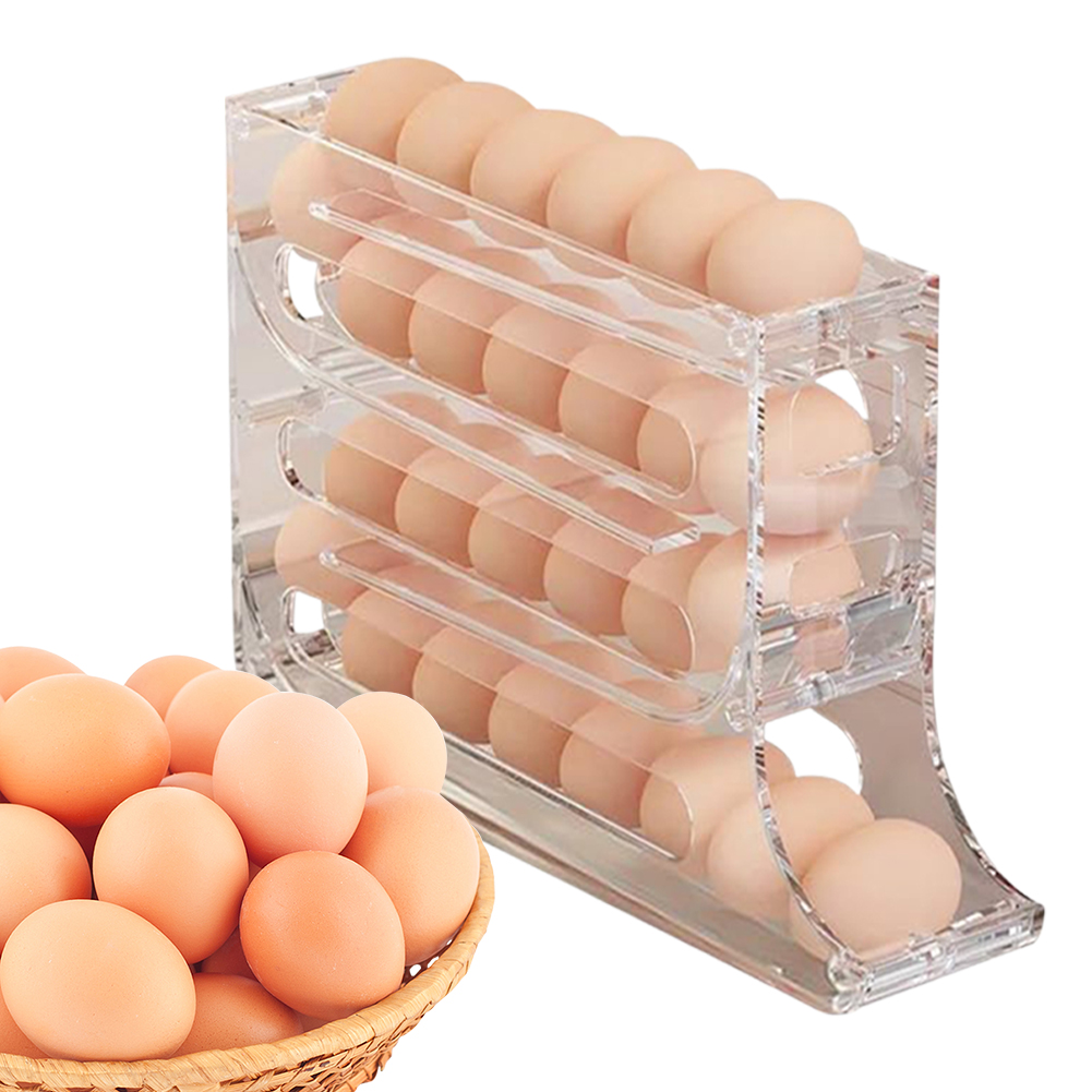 4 Layer Rolling Egg Dispenser  - Food Storage Eggs reseña y precio