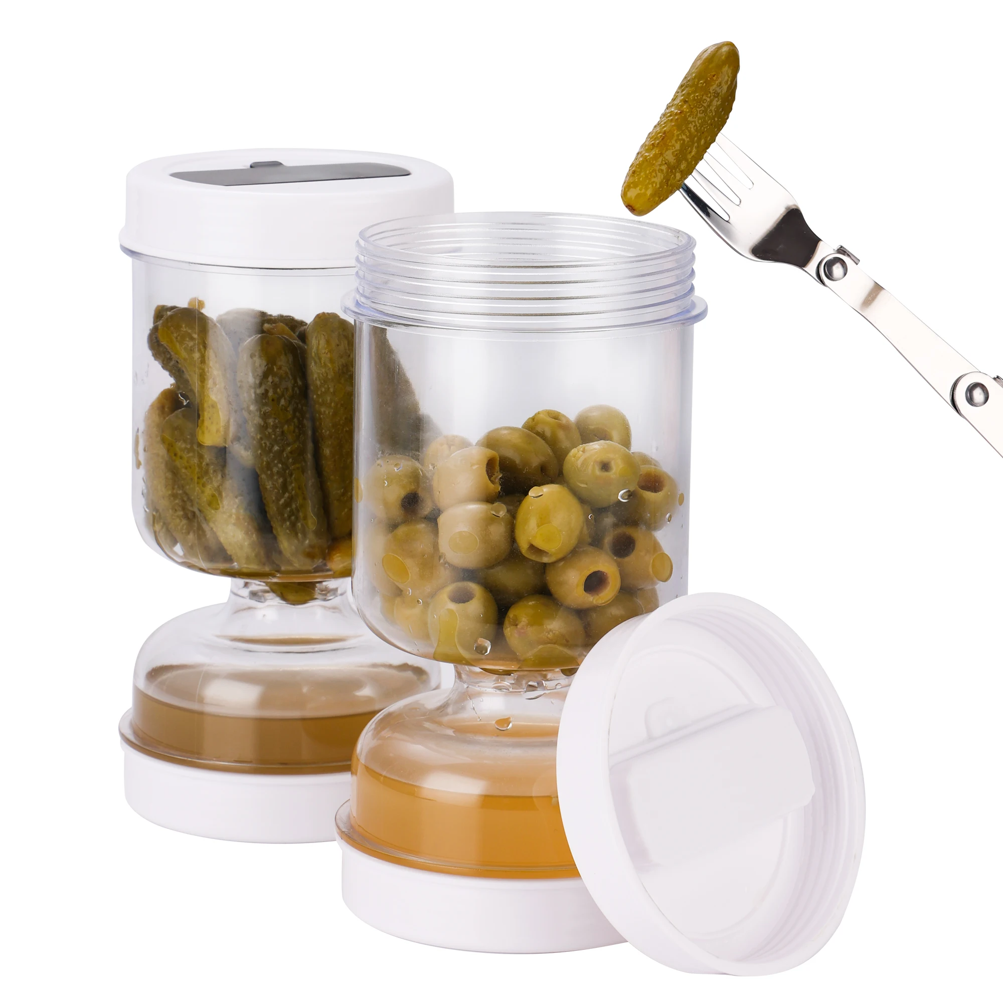Pickle Olive Hourglass Jar Dry - Food Storage Dispenser reseña y precio