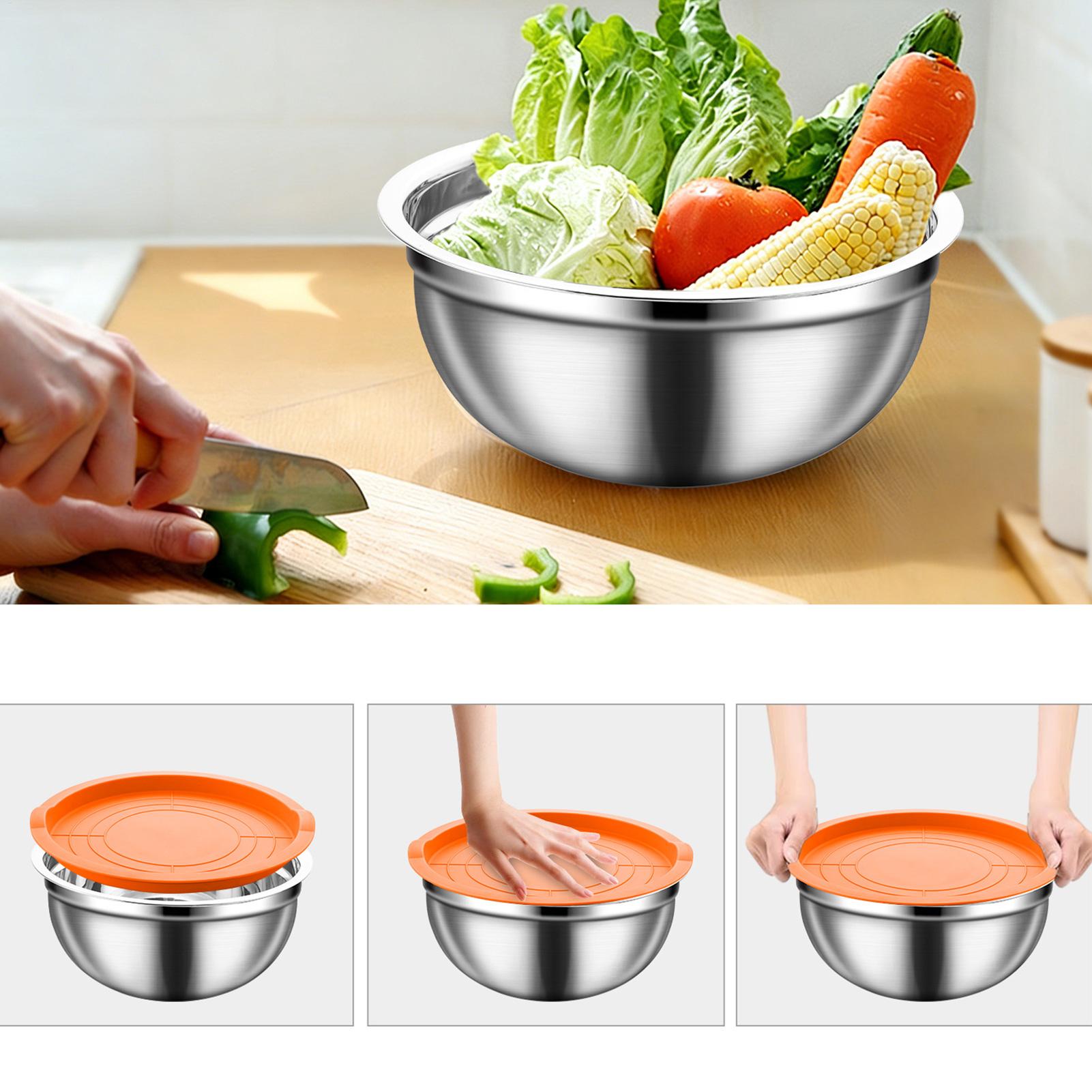 Steel Mixing Bowls Nesting Rou - Food Storage Eggs reseña y precio