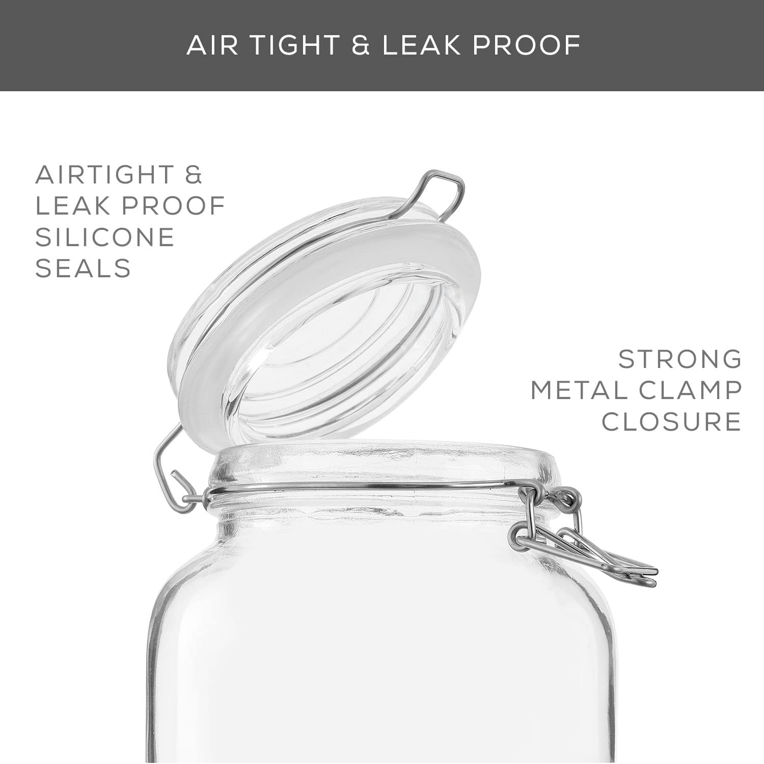 Airtight Glass Jars with Lids  - Food Storage Set Glass reseña y precio