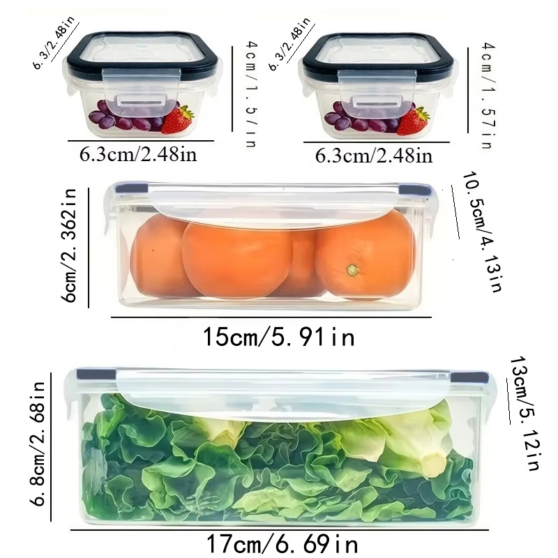 8Pcs Set Includes 4 Containers - Food Storage Cabinet For Kitchen reseña y precio