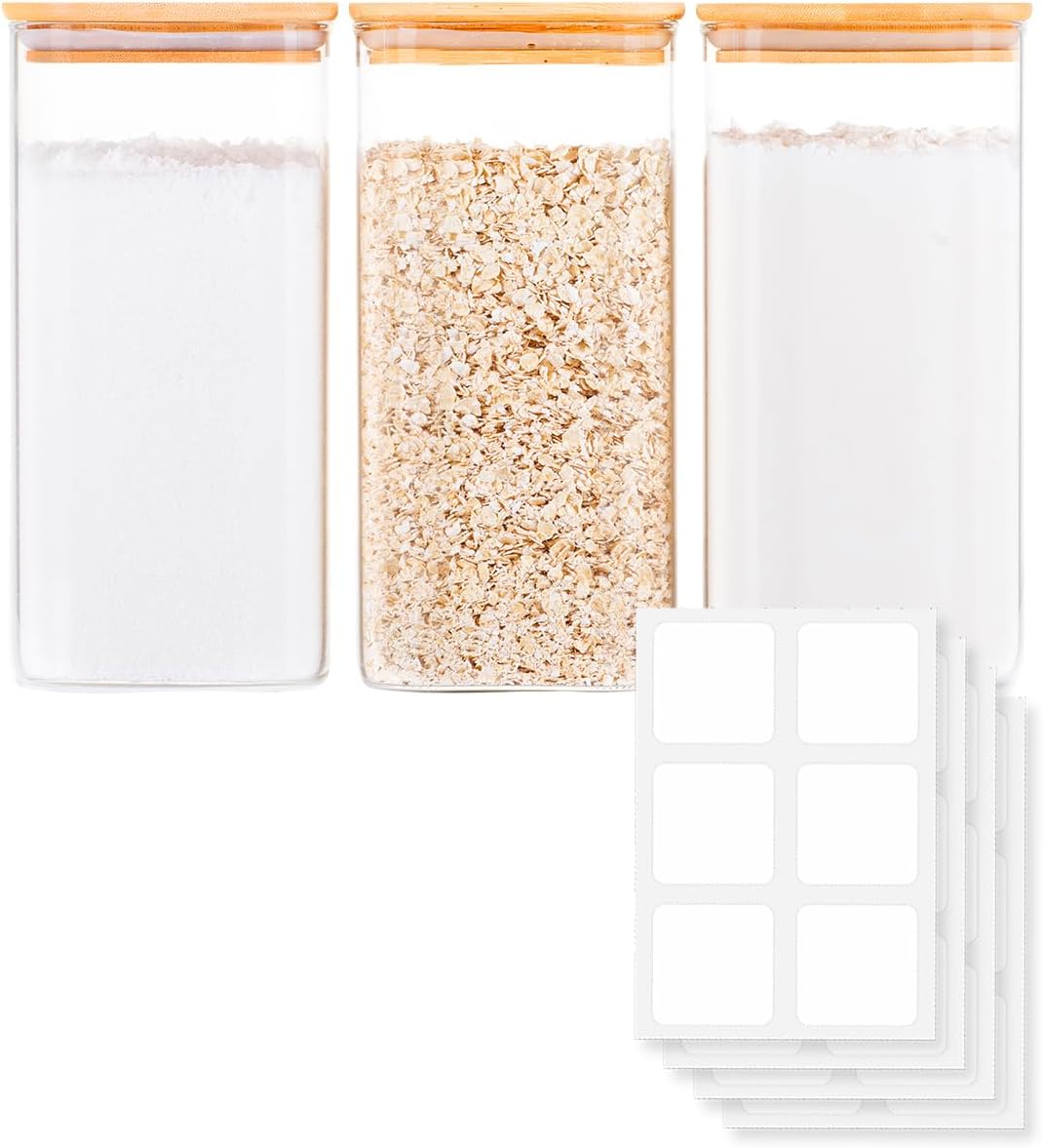 Glass Food Storage Jars with A - Food Storage Glass Containers reseña y precio