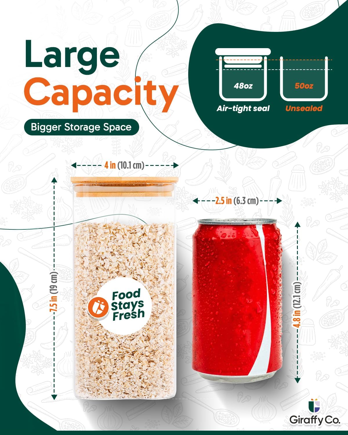 Glass Food Storage Jars with A - Food Storage Glass Containers reseña y precio