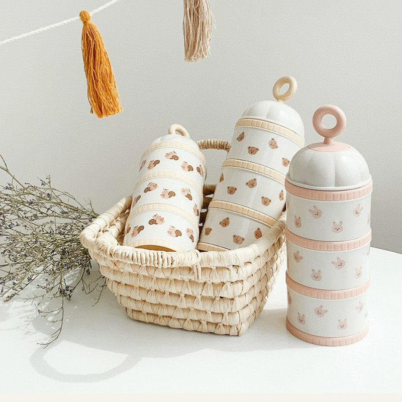 Cute Bear Milk Powder Box Baby - Food Storage Dispenser reseña y precio