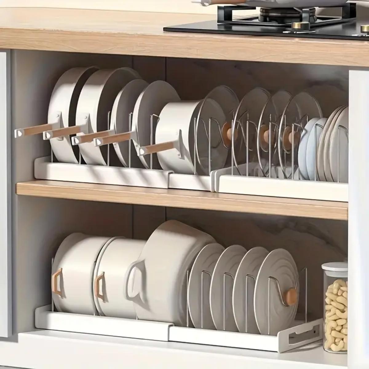 Expandable Kitchen Pot Pan Org - Food Storage Cabinet For Kitchen reseña y precio