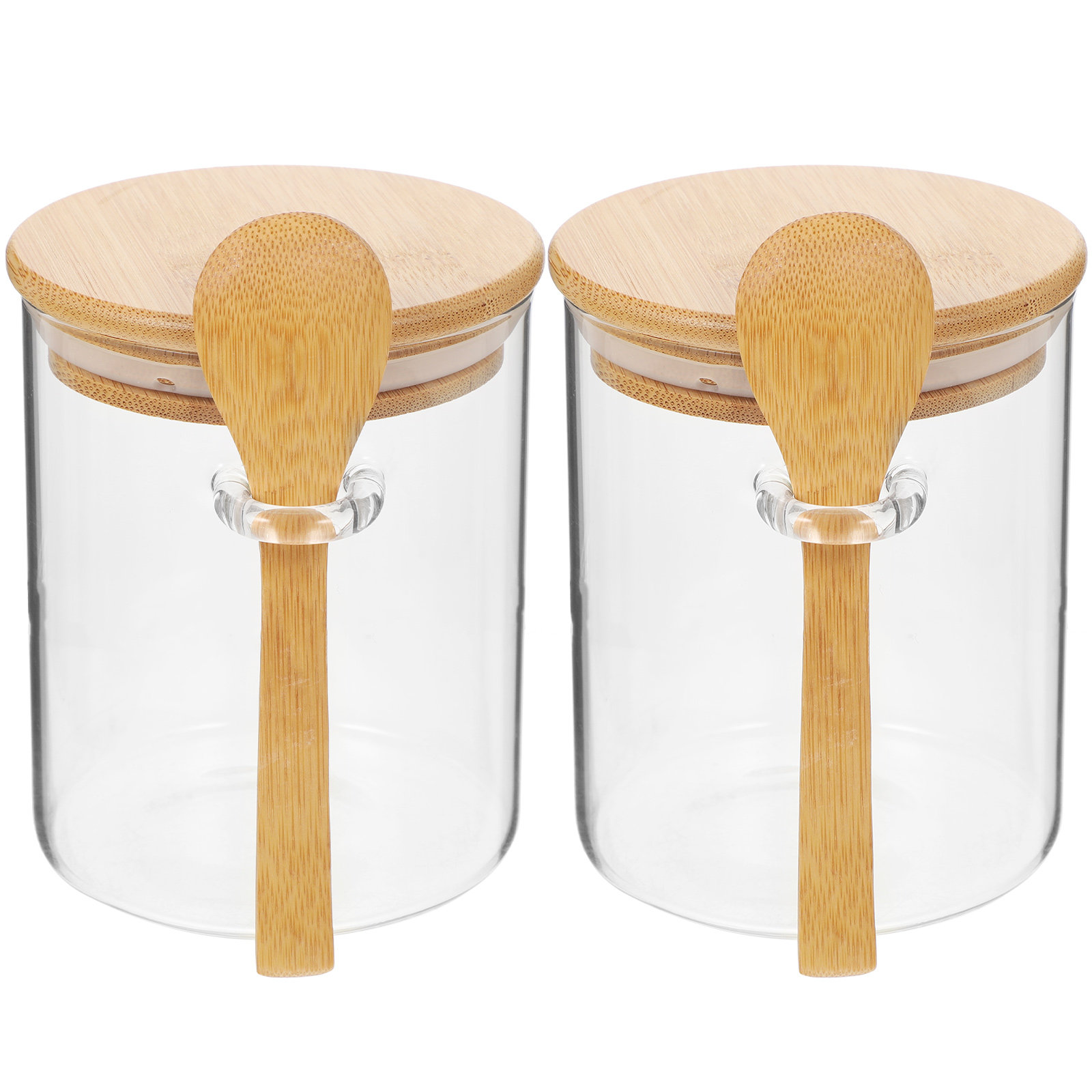 2 Pcs Flour Sugar Storage Cont - Food Storage Glass Containers reseña y precio