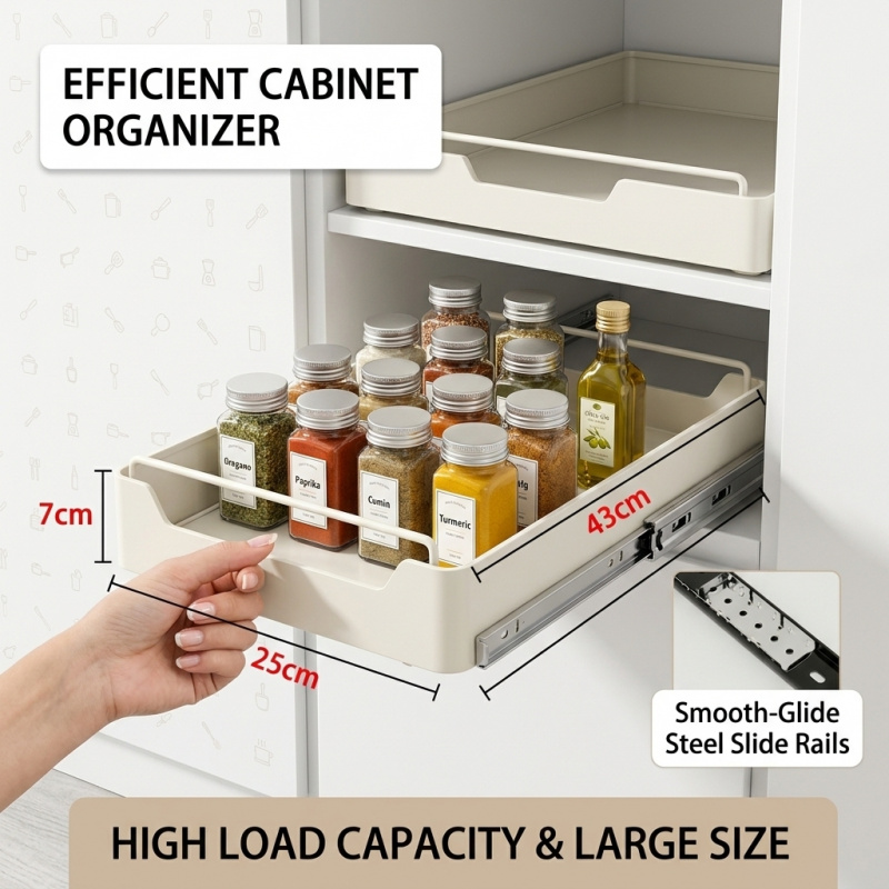 Pull-out Kitchen Storage Rack  - Food Storage Cabinet For Kitchen reseña y precio
