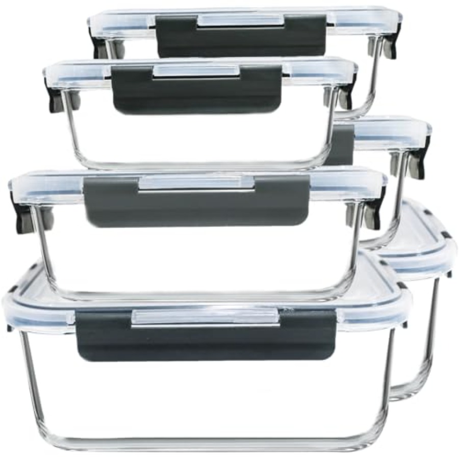 67.4oz 8.3 cup,33.8oz(4.2 cup) - Glass Food Storage Xl reseña y precio